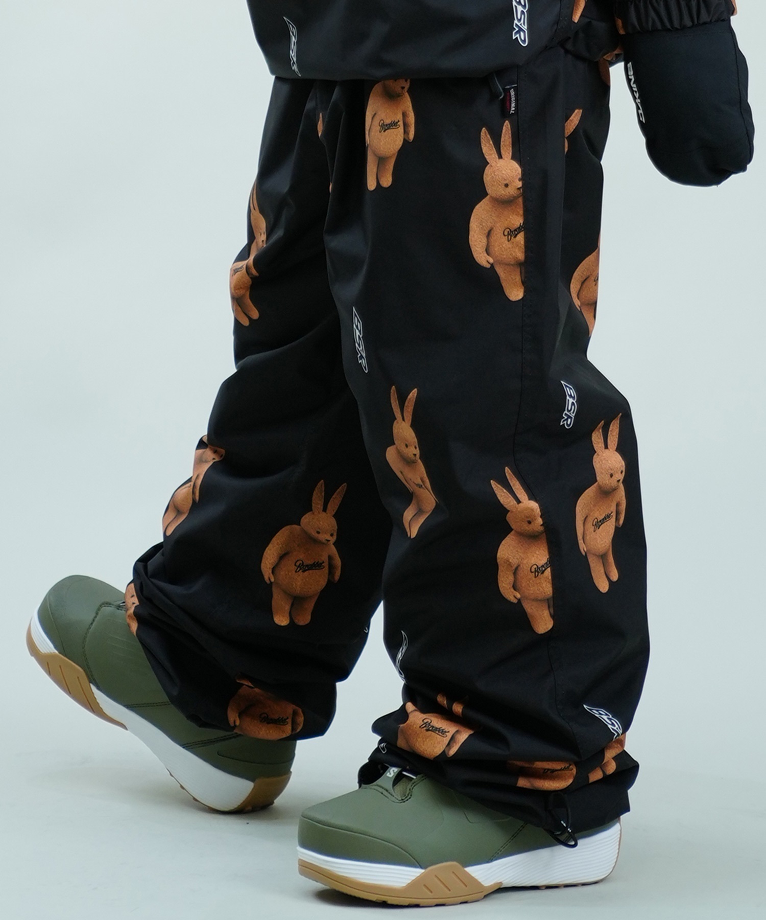 BSRABBIT ビーエスラビット 3D BEARRABBIT WIDE TRACK PANTS