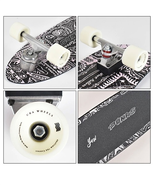 YOW ヤウ ロング スケートボード コンプリート 34.5inch PUKAS DARK