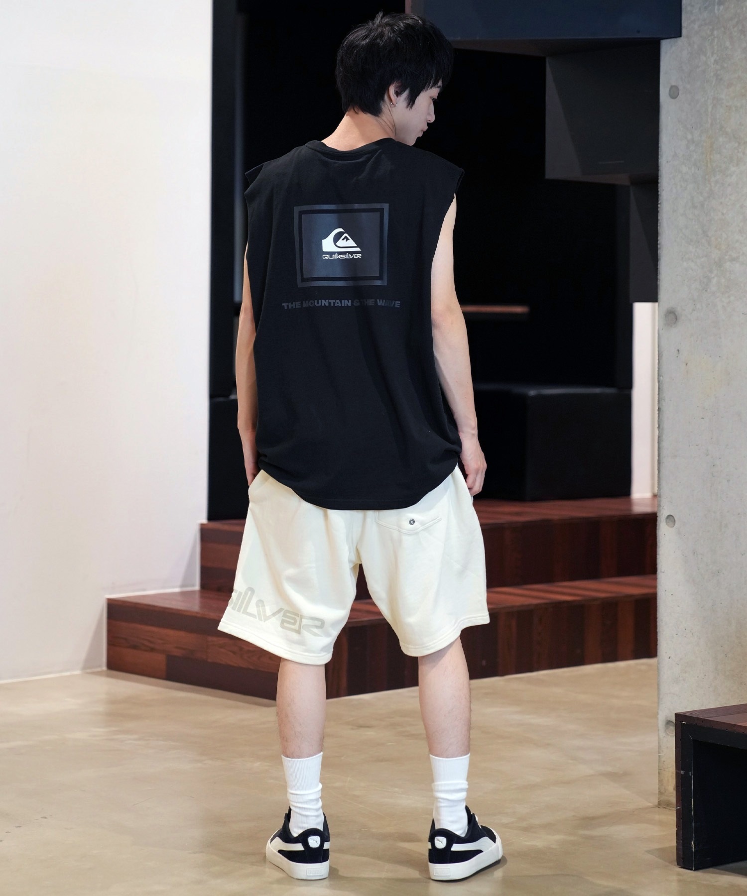 QUIKSILVER クイックシルバー タンクトップ メンズ カットオフ バック