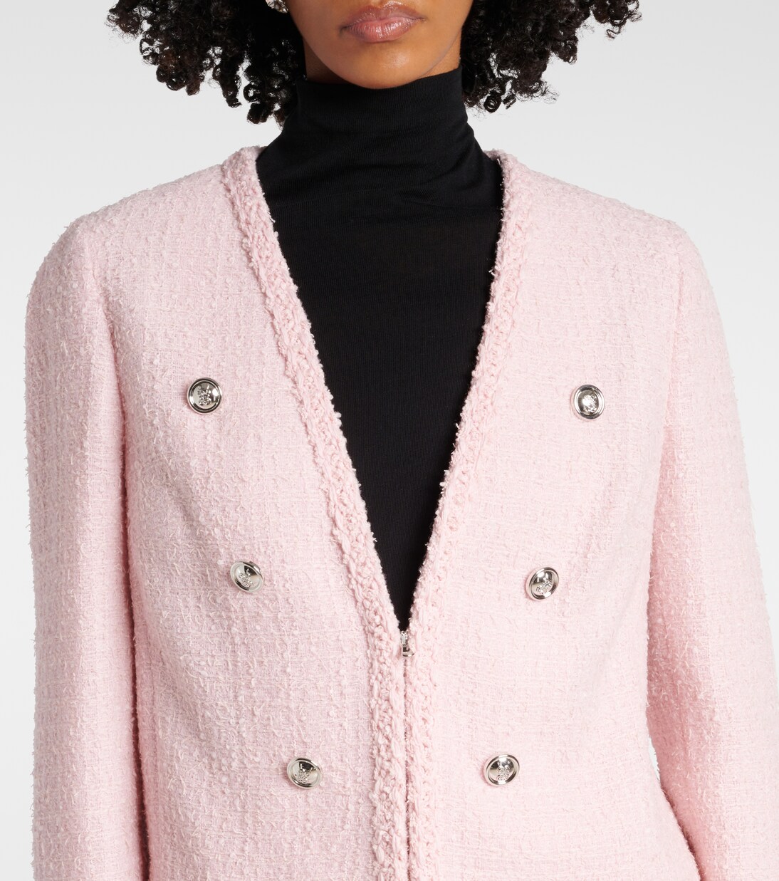 Wool-blend tweed jacket in pink - Giambattista Valli | Mytheresa