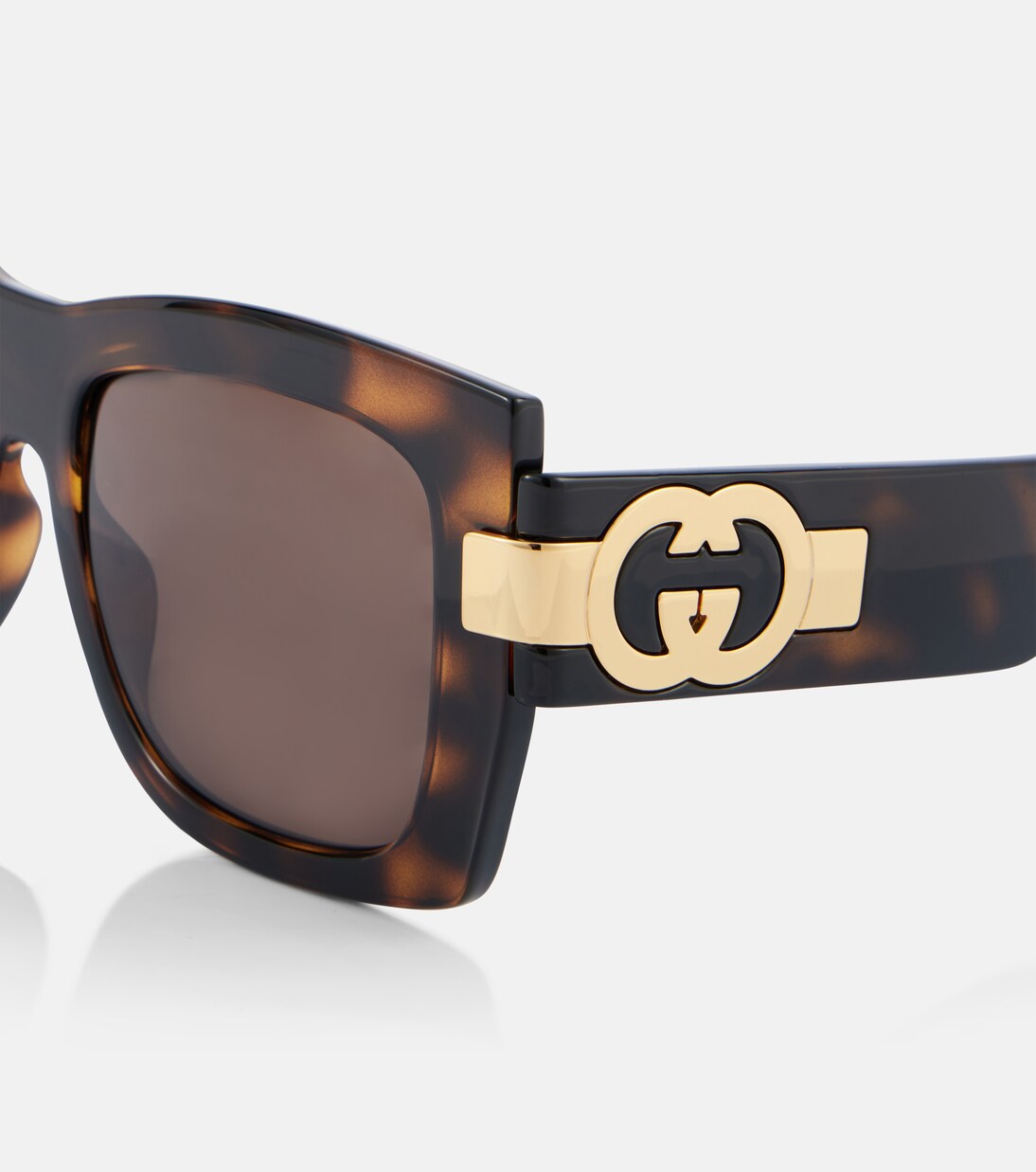 Interlocking G square sunglasses in brown - Gucci | Mytheresa
