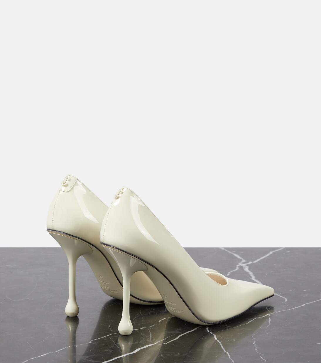 Ixia 95 patent leather pumps in white - Jimmy Choo | Mytheresa