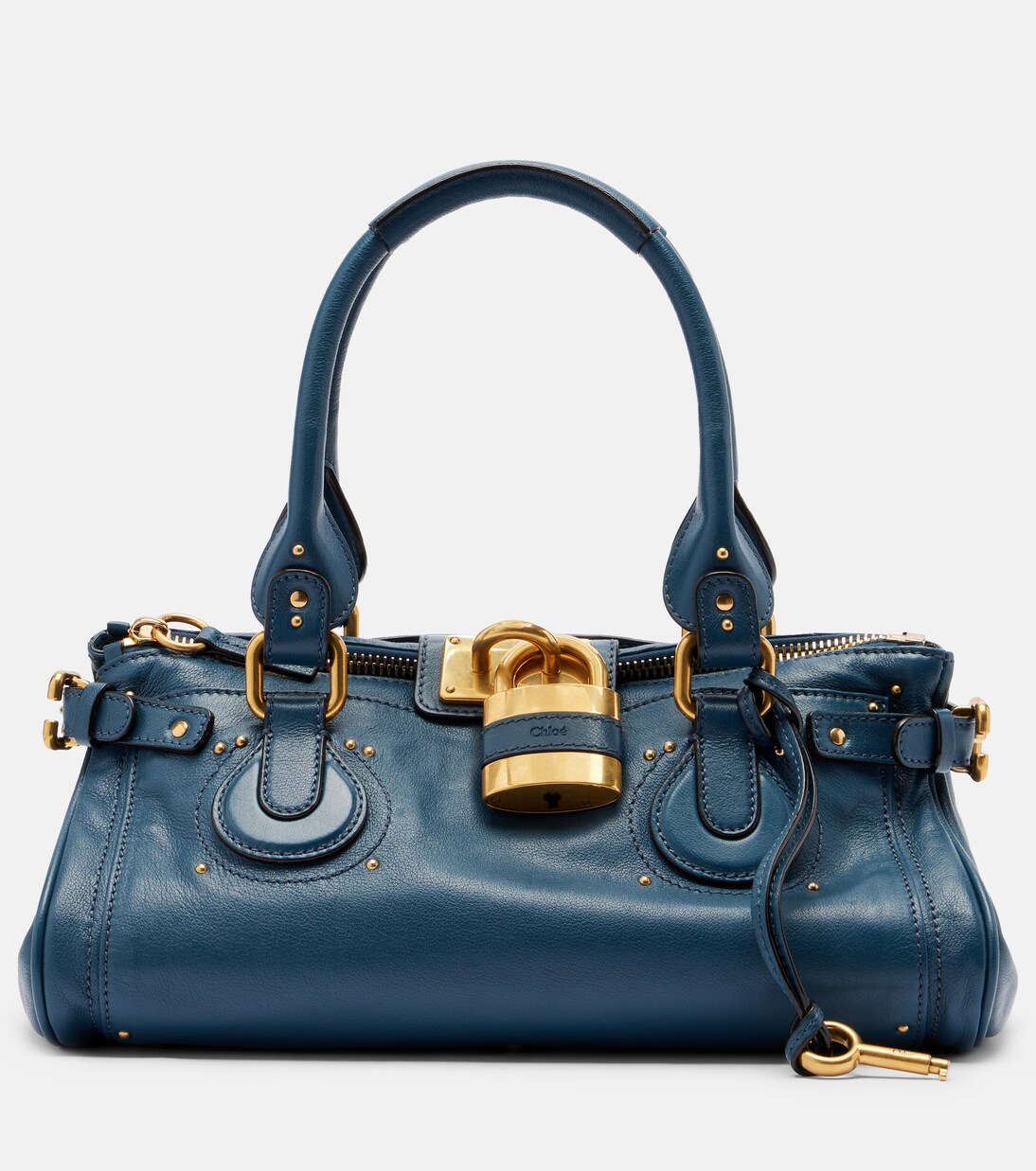 Paddington leather shoulder bag in blue - Chloe | Mytheresa