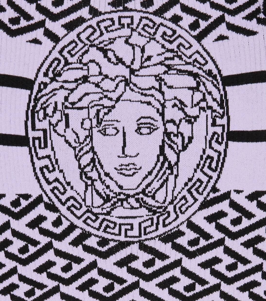 Cotton and wool jacquard sweater in multicoloured - Versace Kids