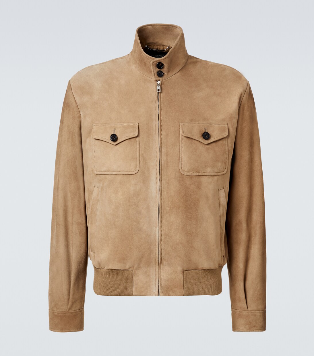 Suede bomber jacket in beige - Dolce Gabbana | Mytheresa