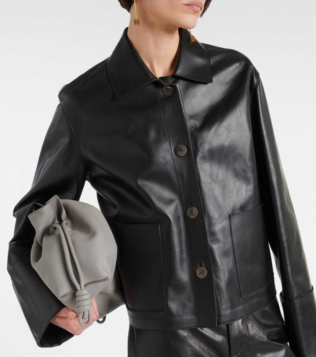 Leather jacket in black - Loewe | Mytheresa