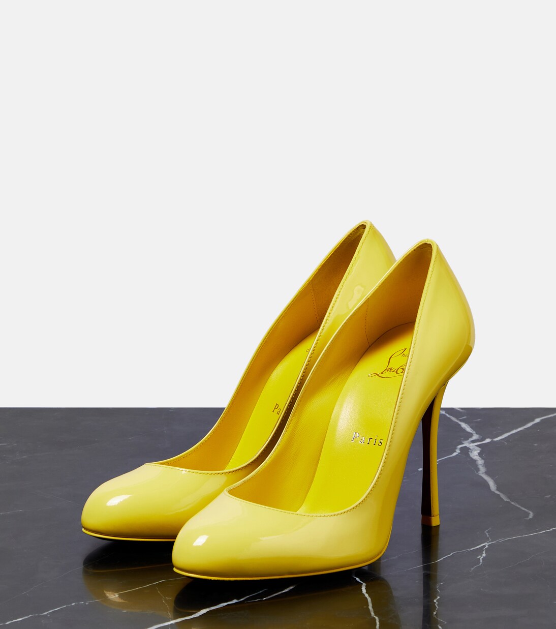 Dolly patent leather pumps in yellow - Christian Louboutin | Mytheresa