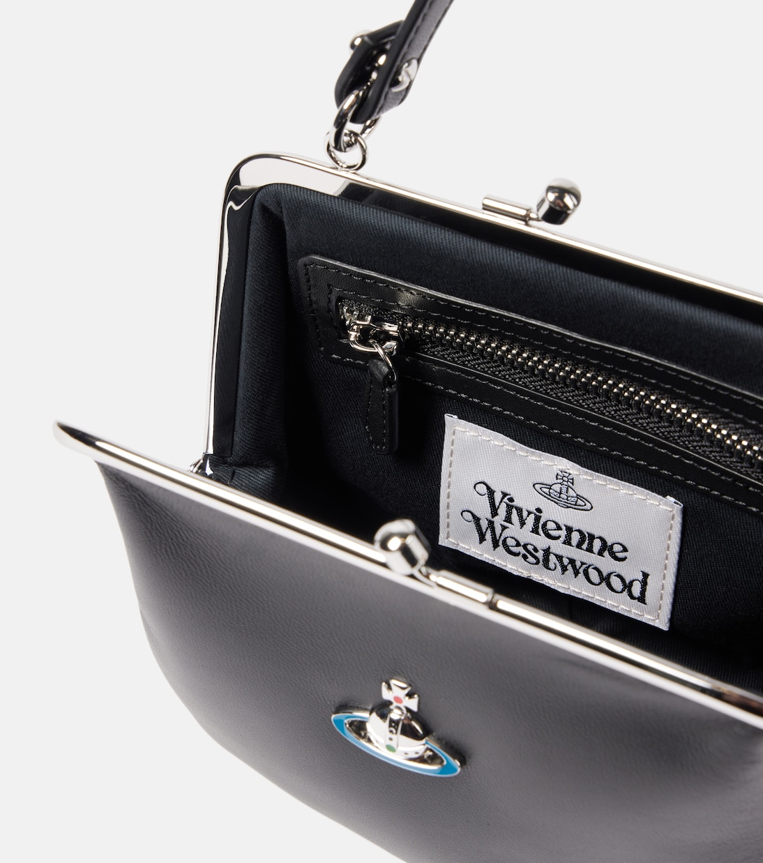 Granny Frame leather tote bag in black - Vivienne Westwood | Mytheresa