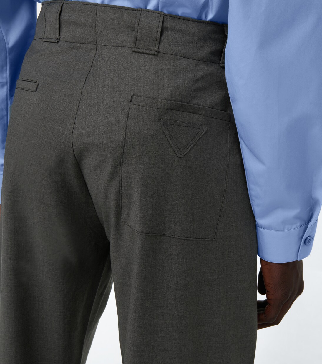 Wide-leg pants in grey - Prada | Mytheresa