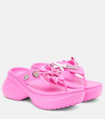 x Crocs Jibbitz platform thong sandals in pink - Balenciaga