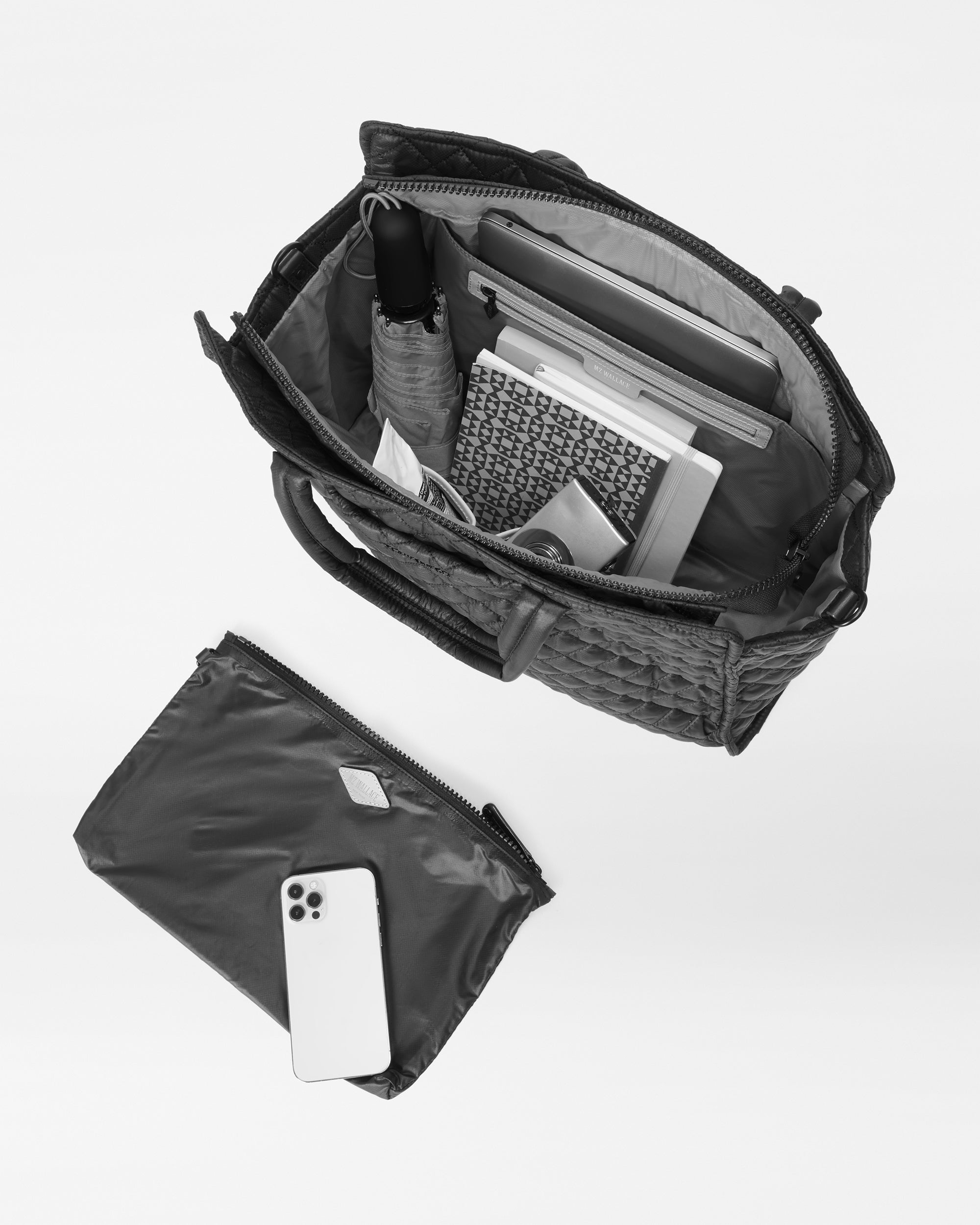 Large Black Structured Tote Bag | MZ Wallace