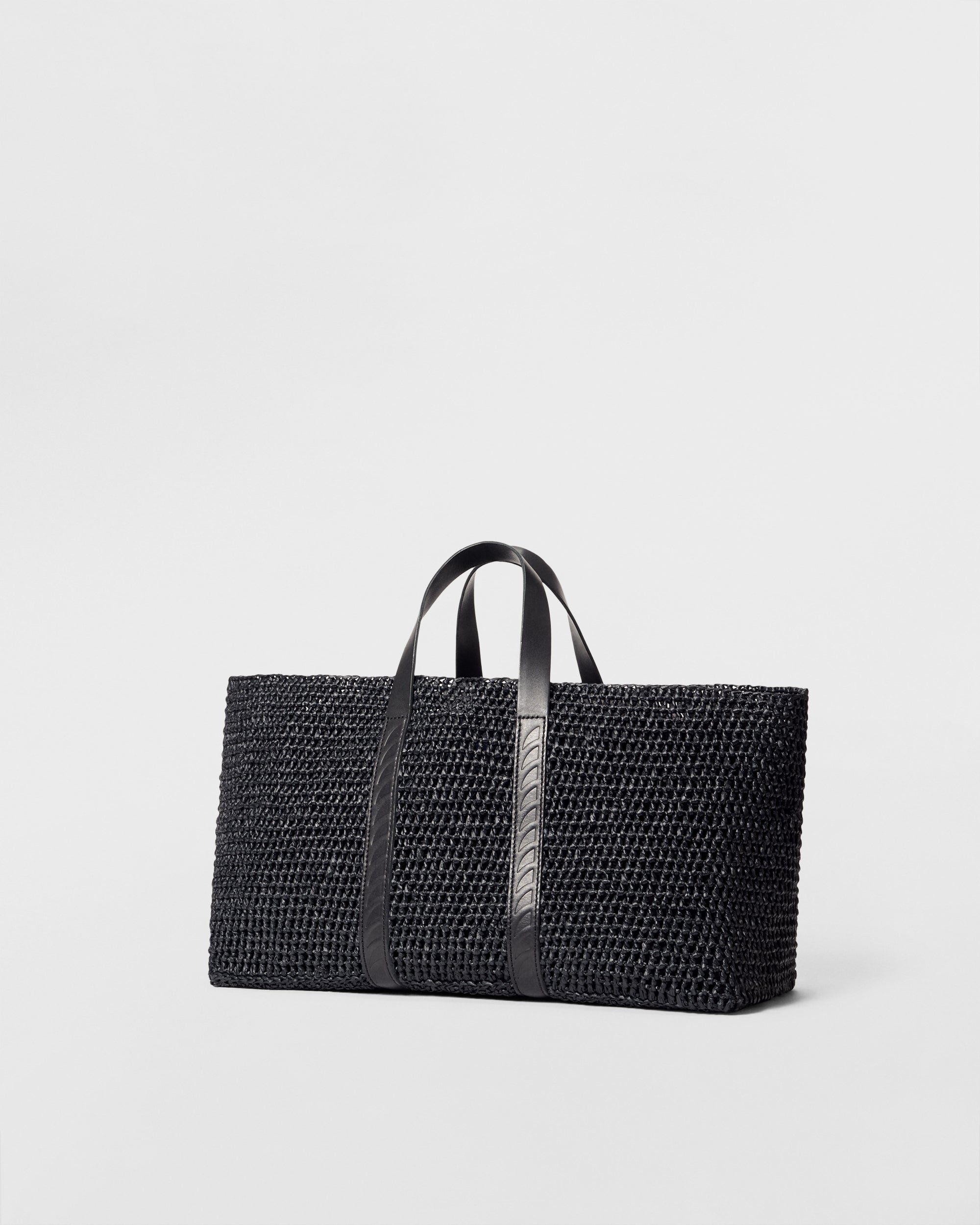 Dezso Black Crochet Finn Crochet Tote