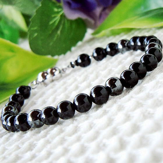 ブラックトルマリン・ブレスレット 磁気入り (標準玉6mm/17・18・19