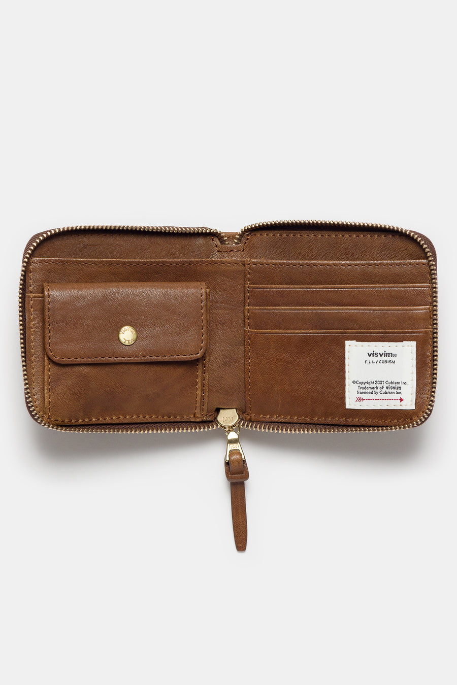 Leather Bi-Fold Wallet in Brown – Visvim