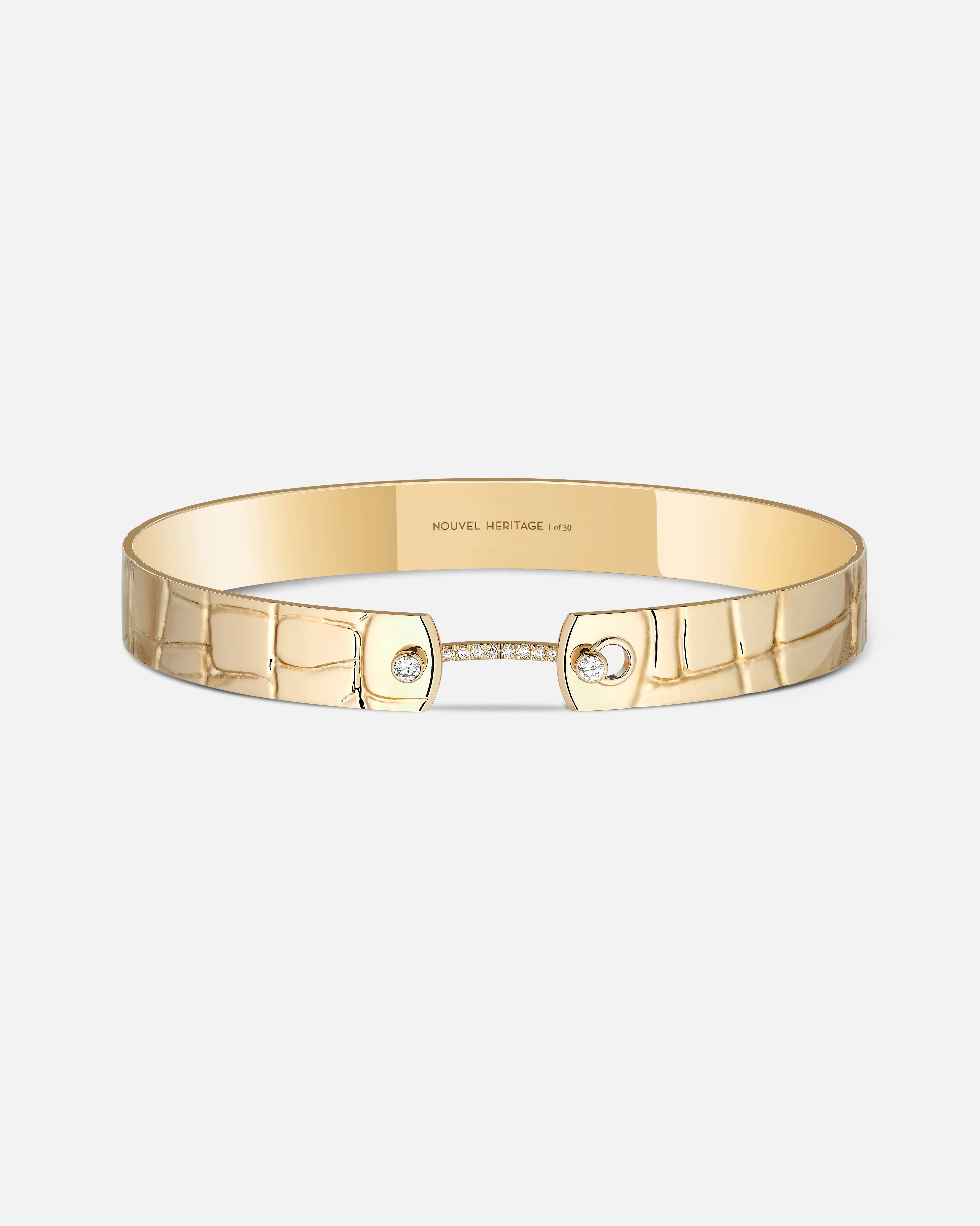 Later Alligator Mood Bangle in Yellow Gold – Nouvel Heritage