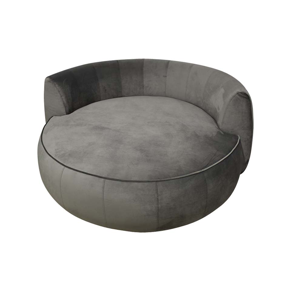 ソファCIRCLE 2人掛け【送料・開梱設置無料】グレー/ブラウン【意匠