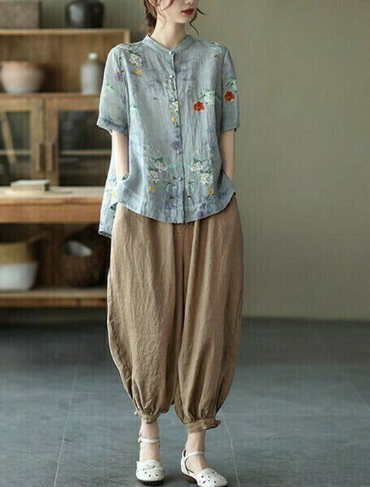 アンティークフラワープリント柄シャツ | Northmall（ノースモール