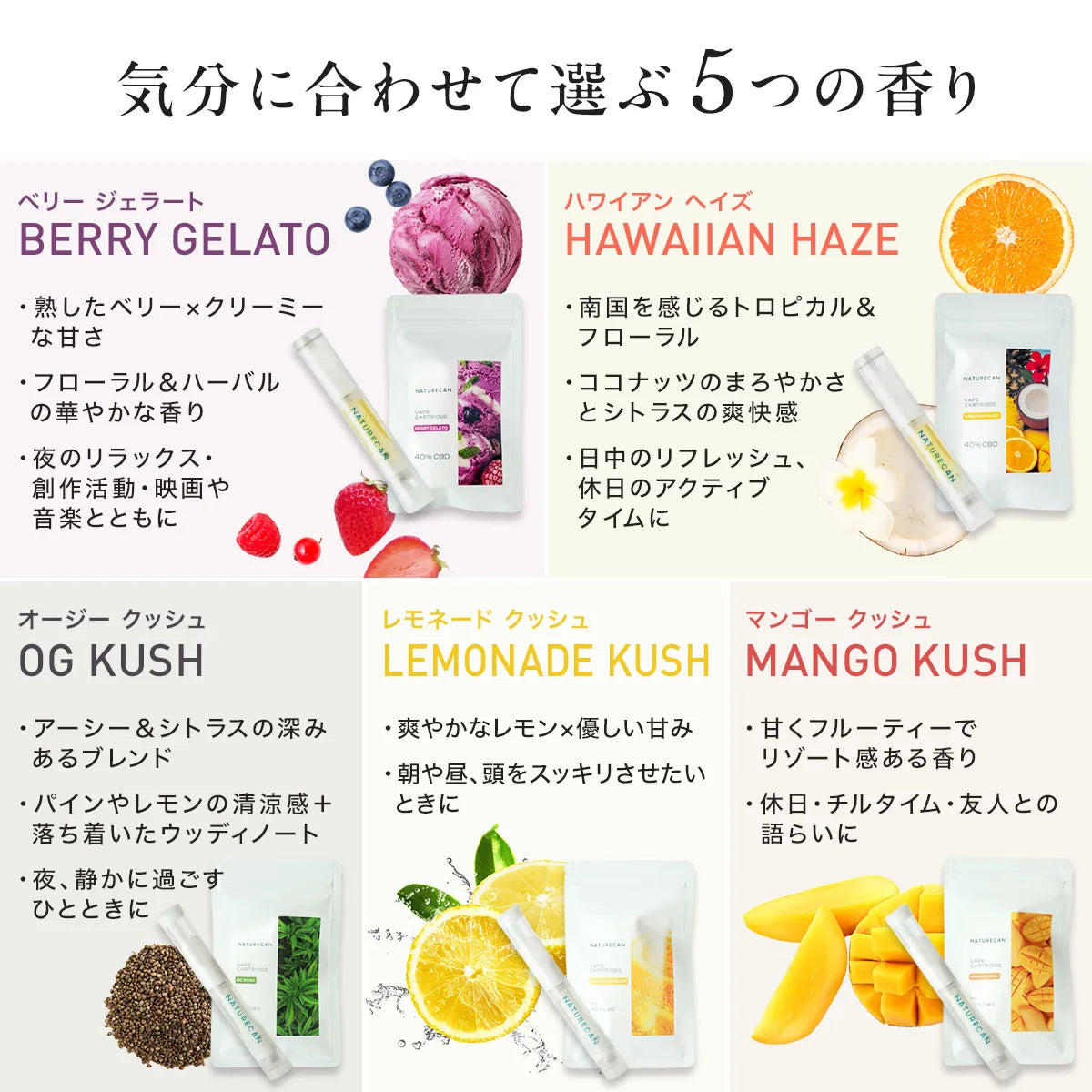 40％CBD充填済みベイプペンセット – Naturecan JP