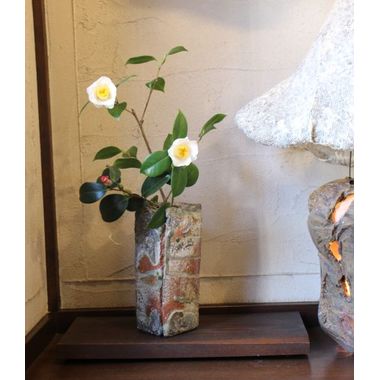 塚本治彦 紅志野花入 Beni-shino Vase by TSUKAMOTO Haruhiko 商品詳細