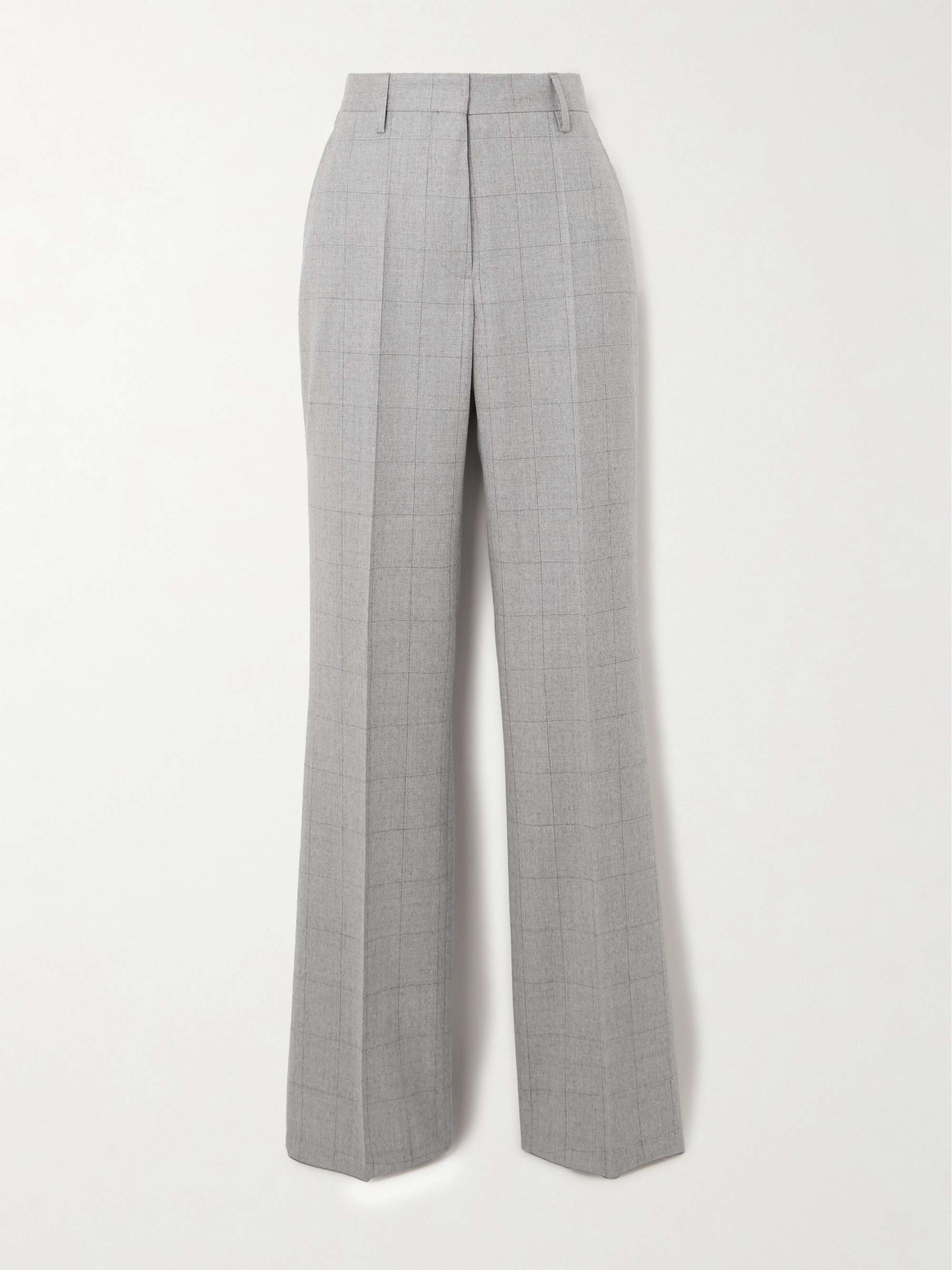 DRIES VAN NOTEN Checked wool-flannel straight-leg pants | NET-A-PORTER