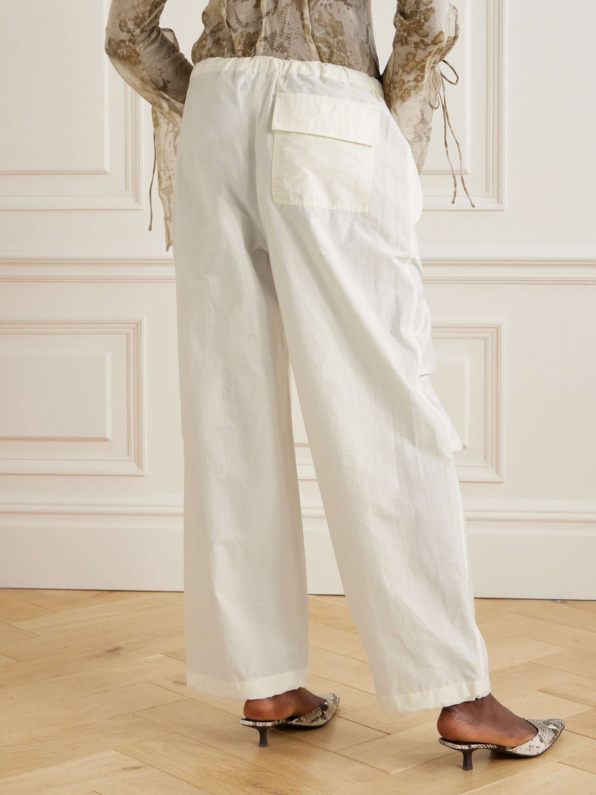 ACNE STUDIOS Cotton-blend wide-leg pants | NET-A-PORTER