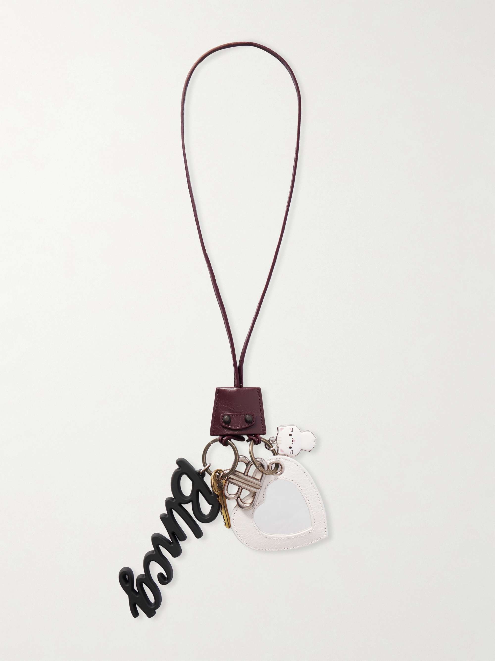 BALENCIAGA Le City embellished textured-leather, silver and gold