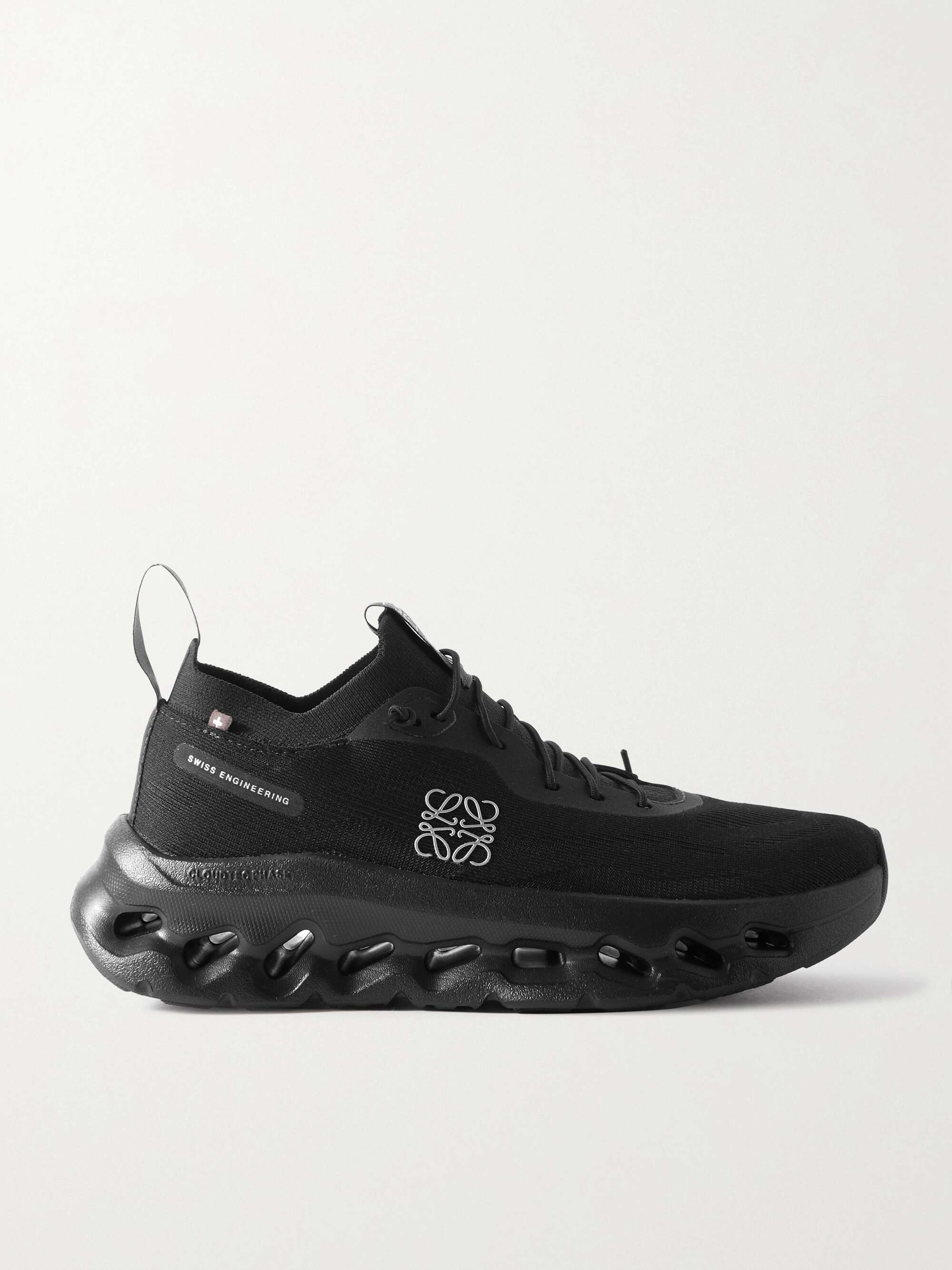 LOEWE + ON Cloudtilt stretch recycled-knit sneakers | NET-A-PORTER