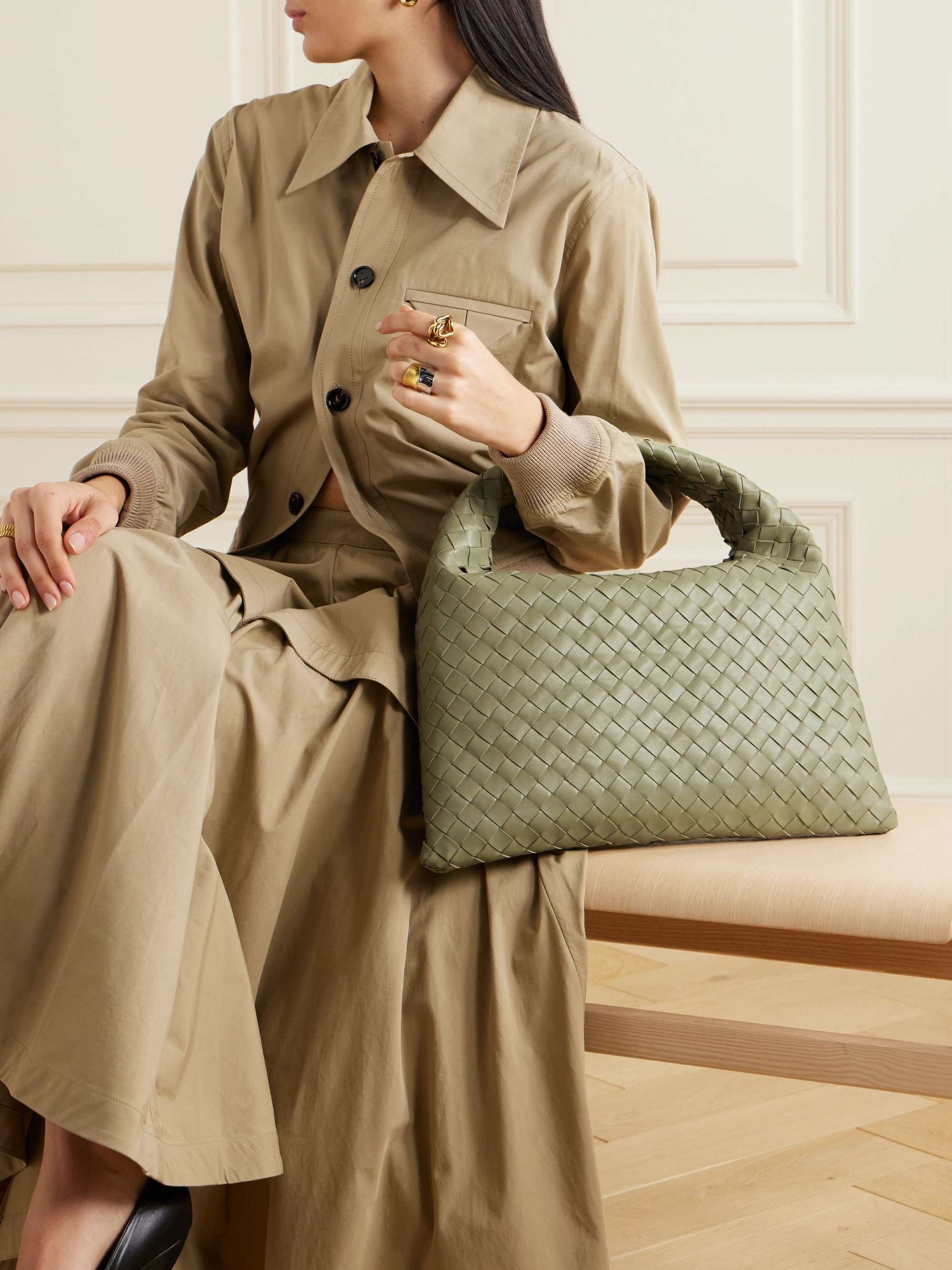 BOTTEGA VENETA Hop small intrecciato leather tote | NET-A-PORTER