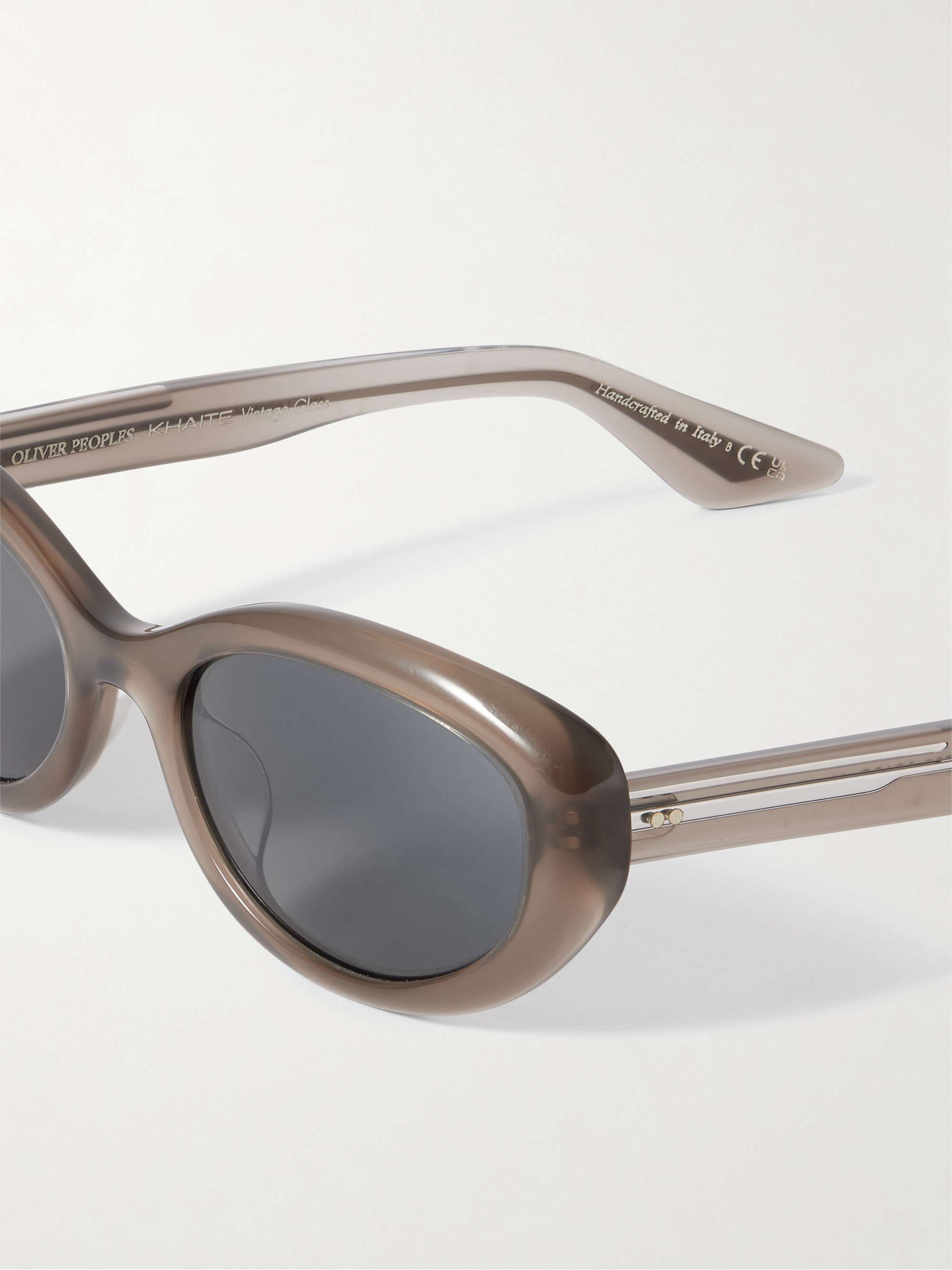 OLIVER PEOPLES + KHAITE 1969C oval-frame acetate sunglasses | NET