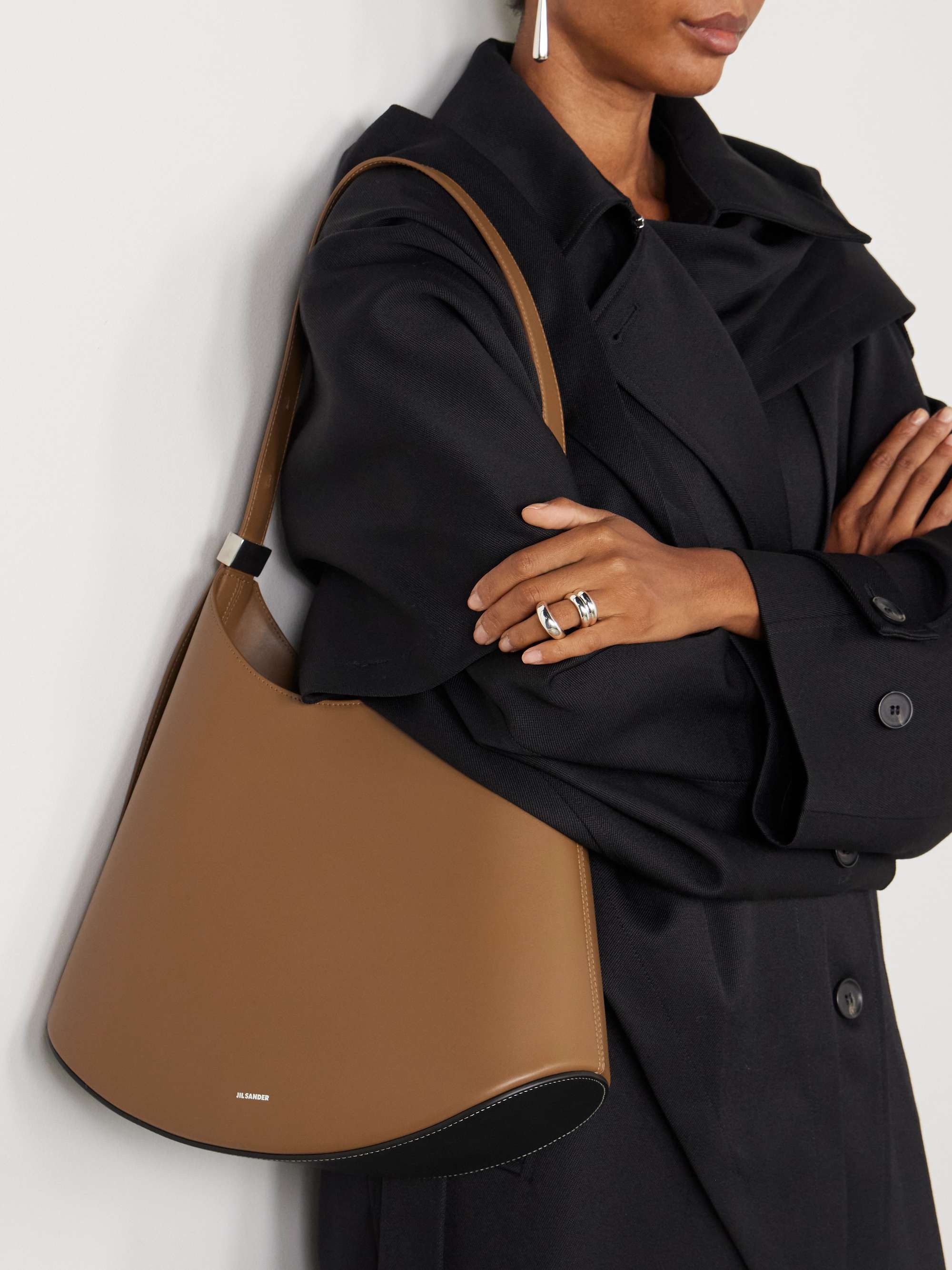 JIL SANDER Medium leather shoulder bag | NET-A-PORTER