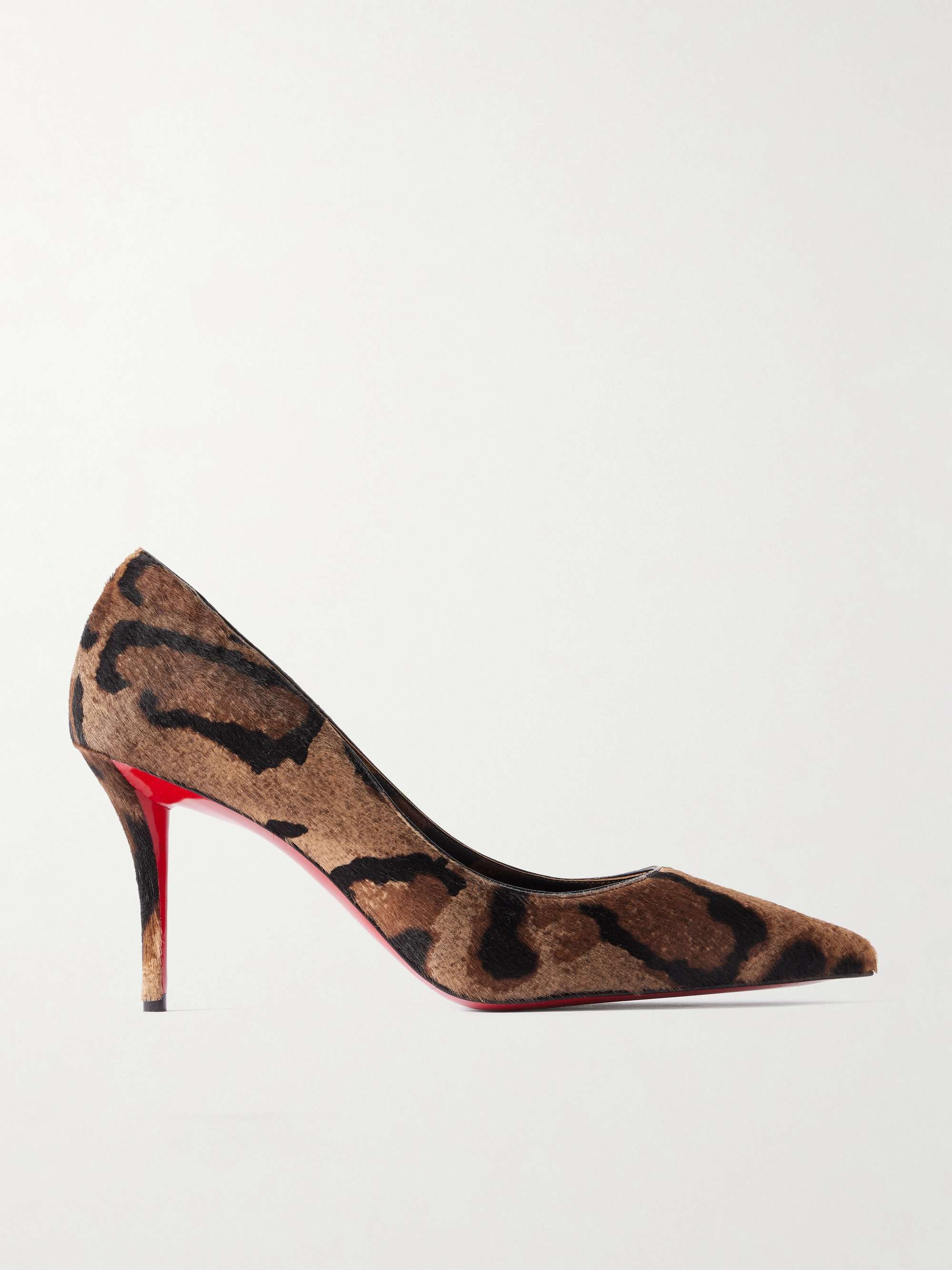 CHRISTIAN LOUBOUTIN Miss Z 80 leopard-print calf hair pumps | NET