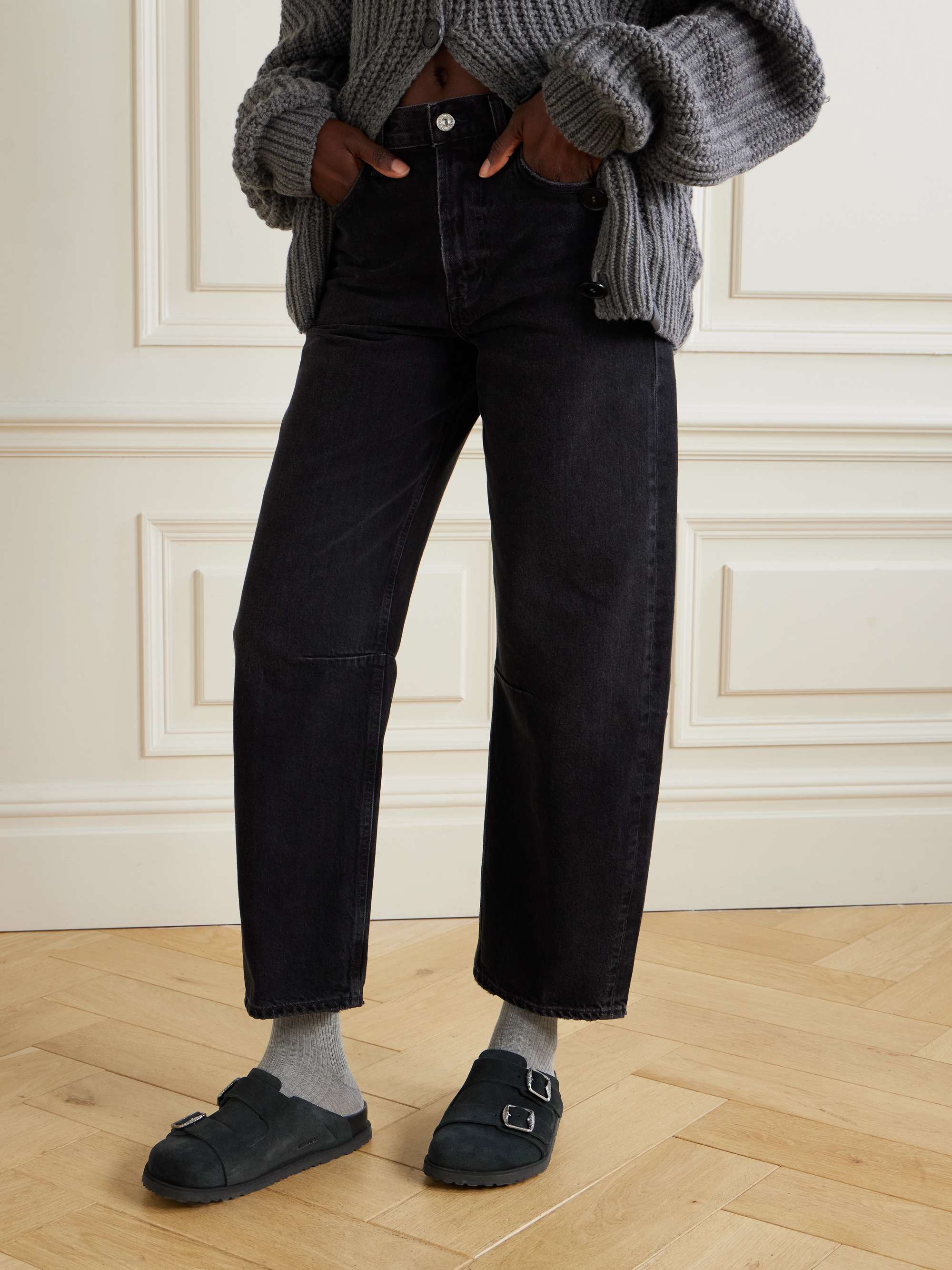 BIRKENSTOCK 1774 222 West buckled suede clogs | NET-A-PORTER