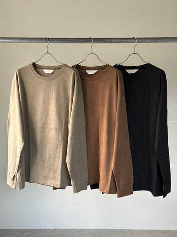ANCELLM（アンセルム） UNEVENNESS LS T-SHIRT(BROWN) s.t.c｜洋服
