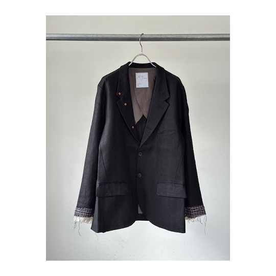 ANCELLM（アンセルム） LAYERED TAILORED JACKET(BLACK) s.t.c｜洋服