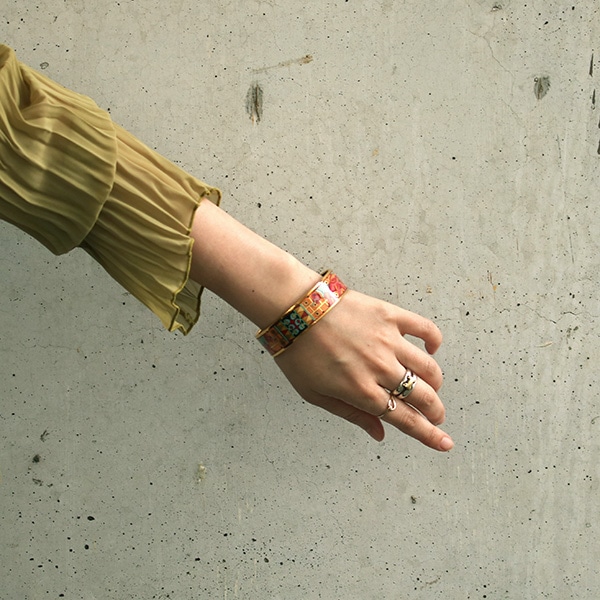 HERMES エルメス エマイユ GM バングル 中古(オレンジ): VINTAGE