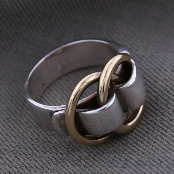 HERMES エルメス ドゥザノー リング 9号 ユーズド 中古(コンビ