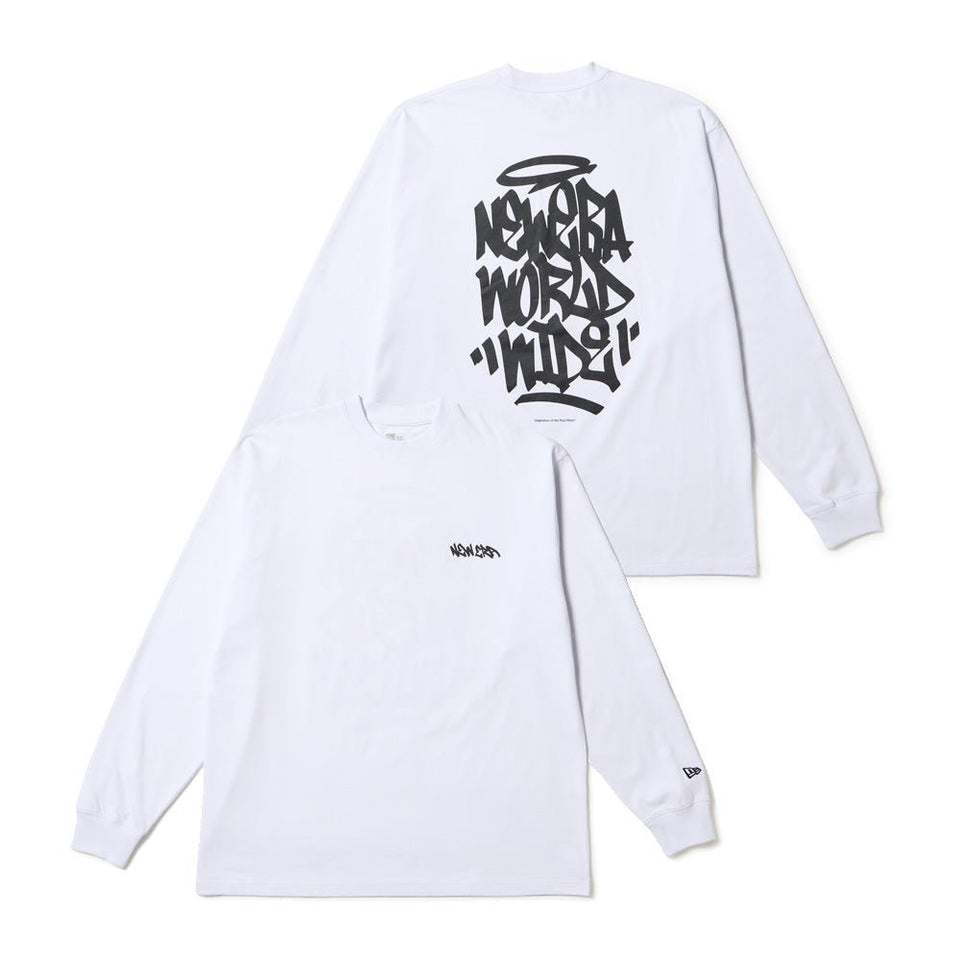 長袖 オーバーサイズド コットン Tシャツ Tagging ホワイト
