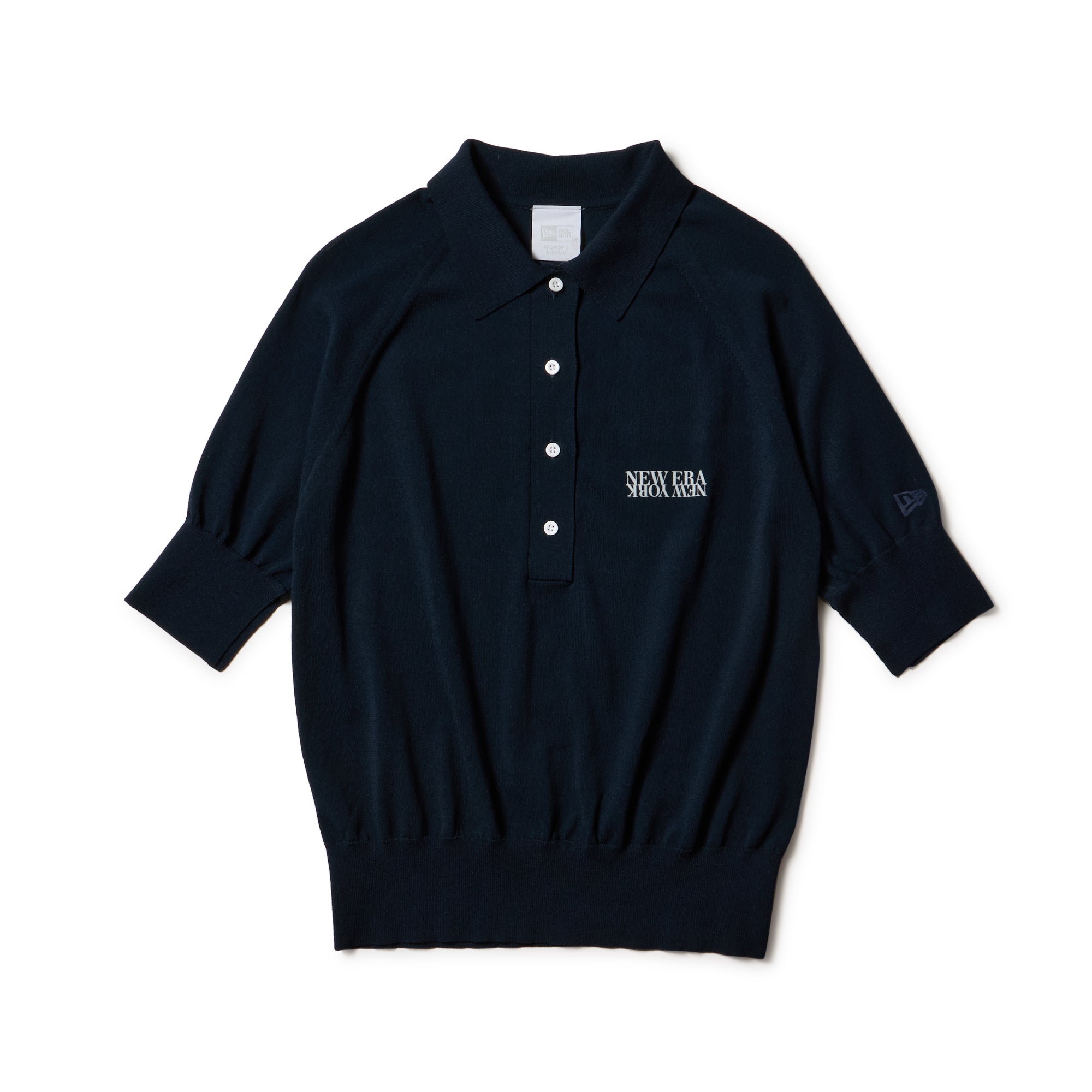 Women's 半袖 ニット ポロシャツ ネイビー | ゴルフ | ニューエラ