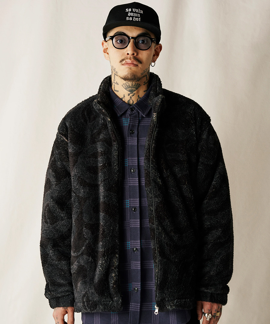 CALEE(キャリー) ジャケット NYLON RIP FLEECE TRACK TYPE JACKET