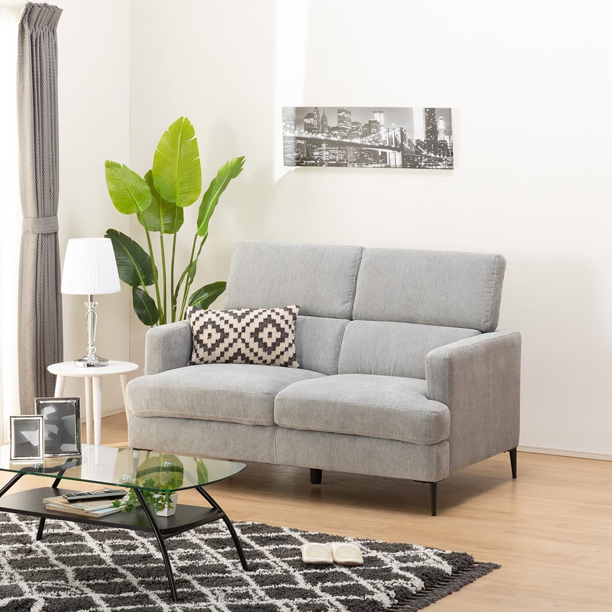 2人掛けソファ 布張りタイプ (サザーラ GY) | ニトリネット【公式