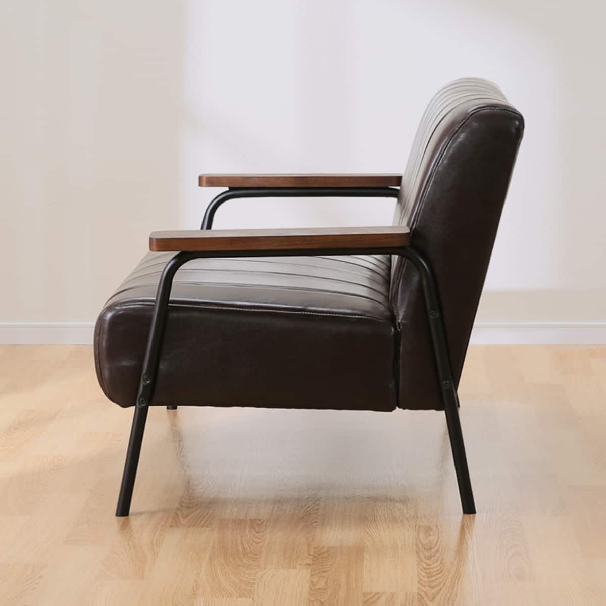 傷・汚れに強い 2人掛けソファ 合皮タイプ (ステイン2KD Nシールド DBR