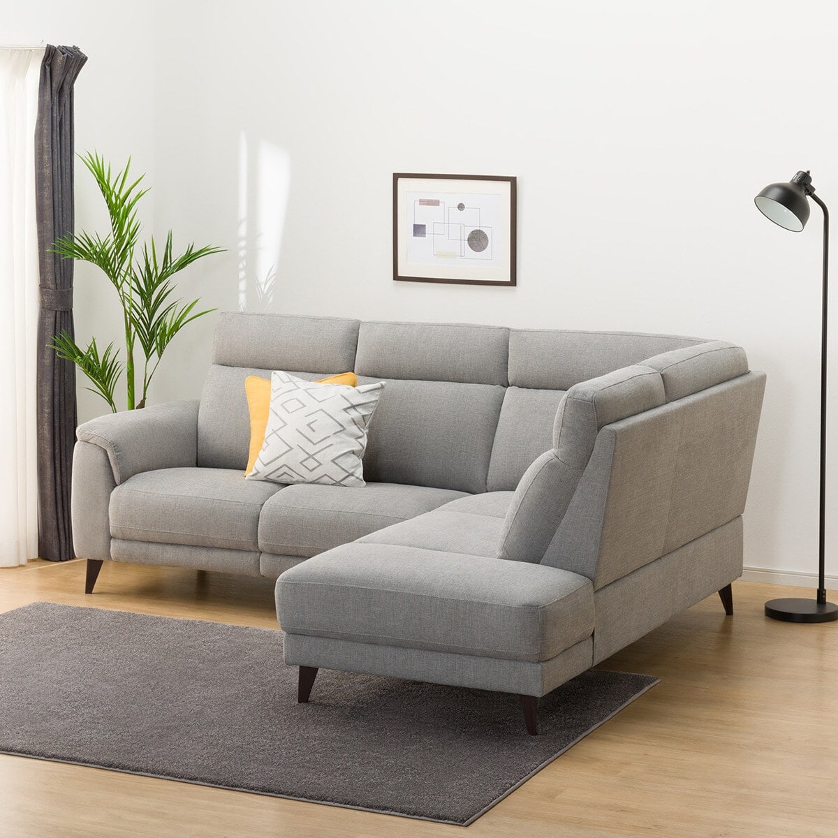 コーナーソファセット 布張りタイプ(LB07 左コーナー LGY) | ニトリ