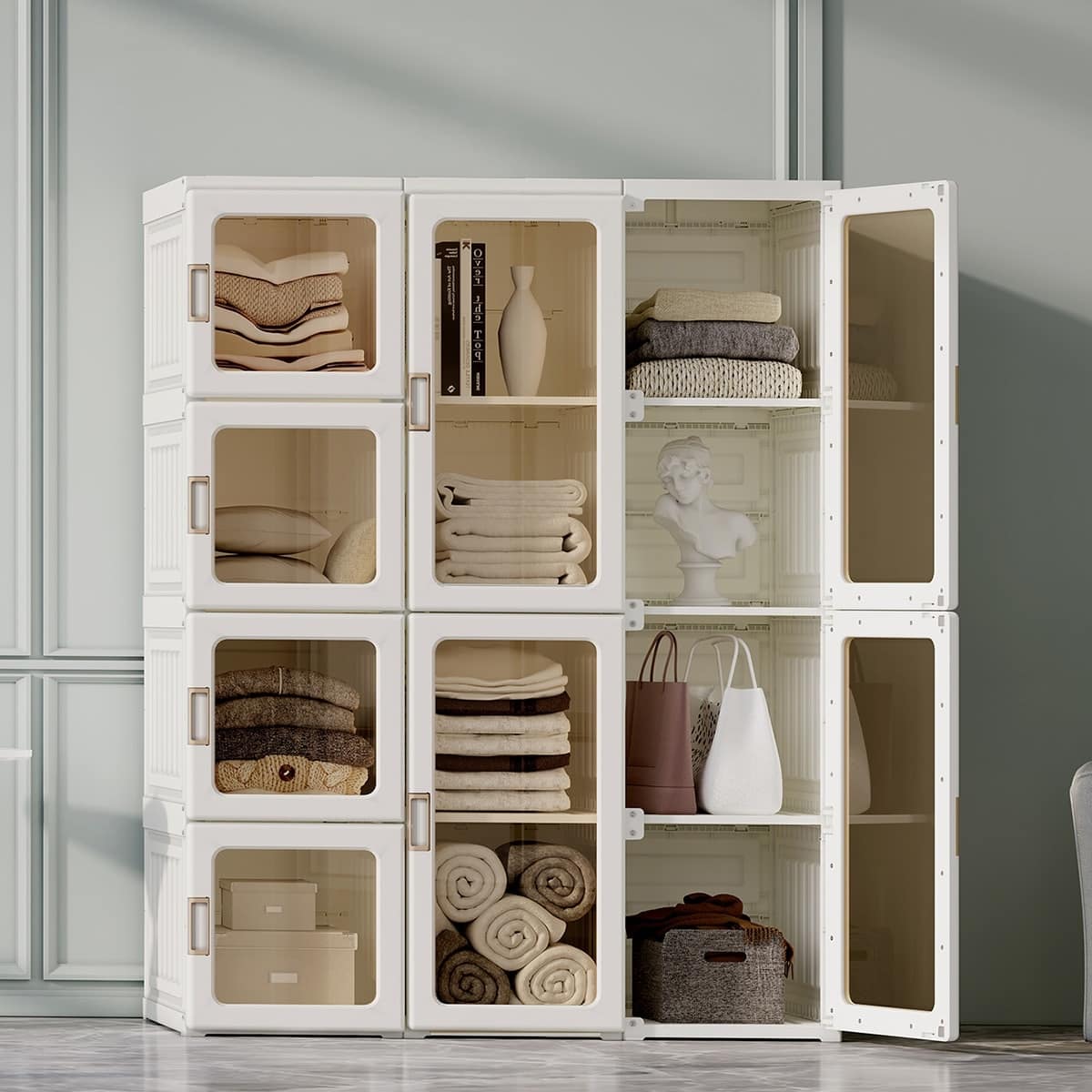 折り畳みワードローブ (3連 BR) | ニトリネット【公式】 家具