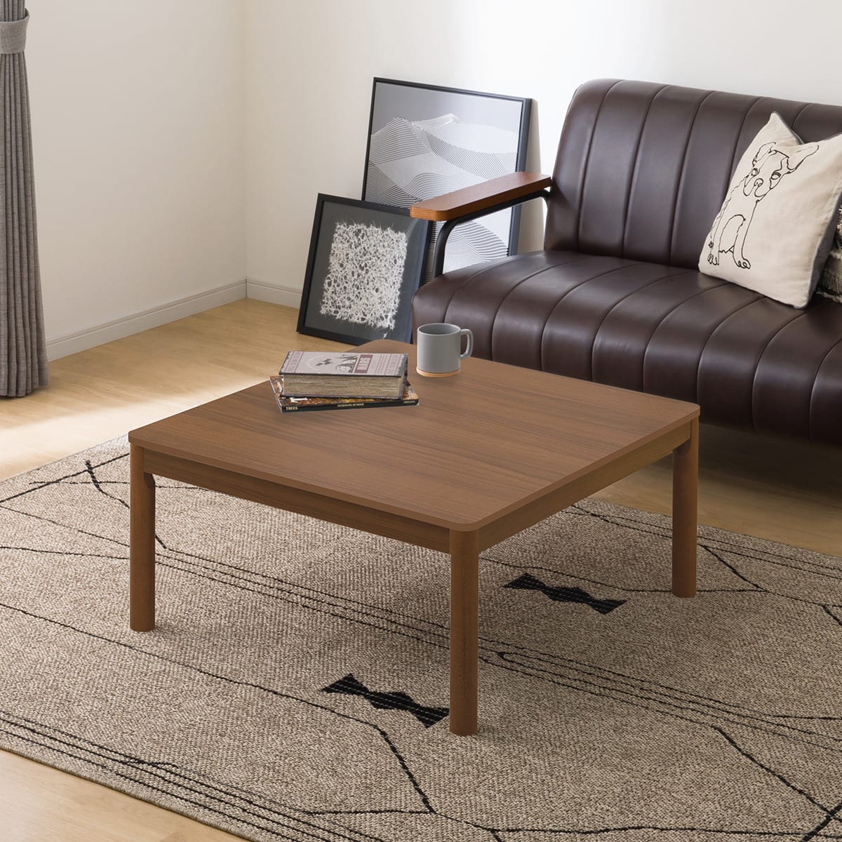 正方形リビングこたつ(GC03 8080 MBR) | ニトリネット【公式】 家具