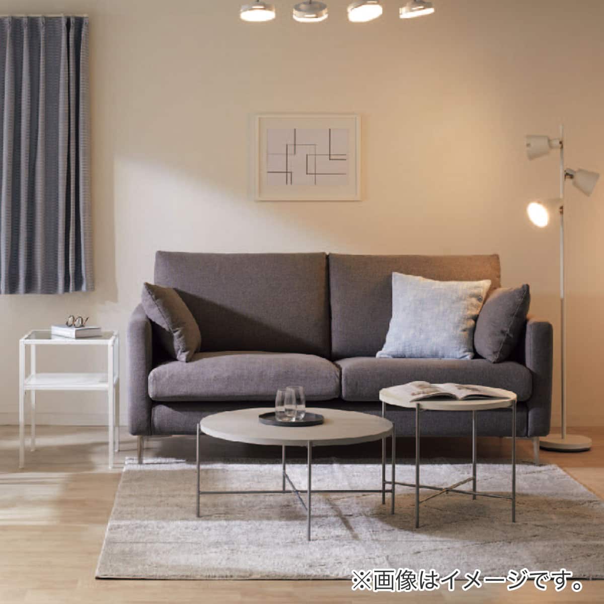 3人掛けカスタマイズソファ 布張りタイプ (MS02 やわらかめ スリム肘