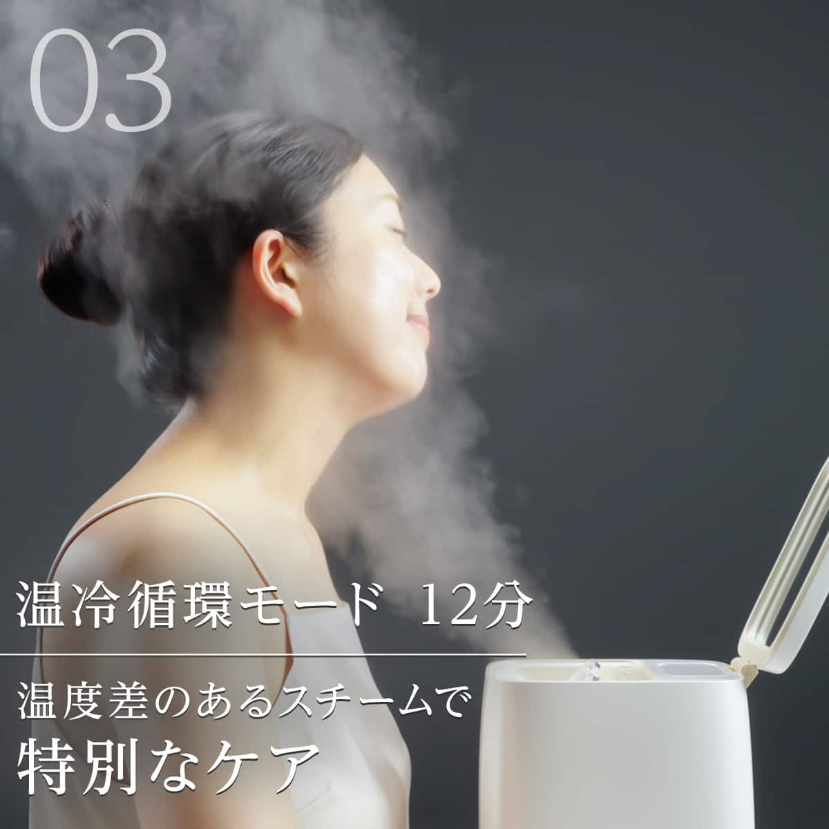 6分で潤いをサポートできる フェイススチーマー (NK251 ホワイト