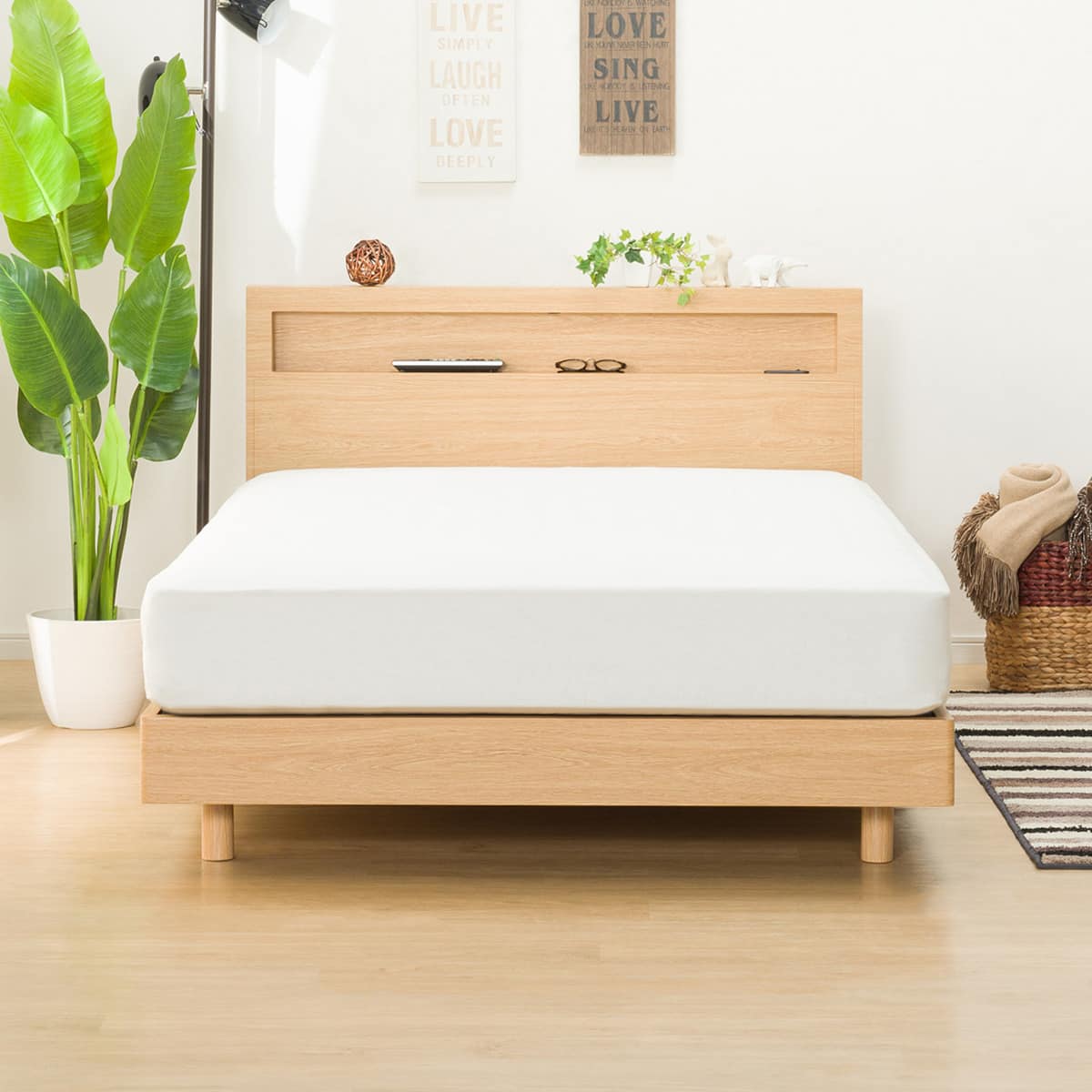 セミダブルベッドフレーム(ヘンリック/LBR) | ニトリネット【公式