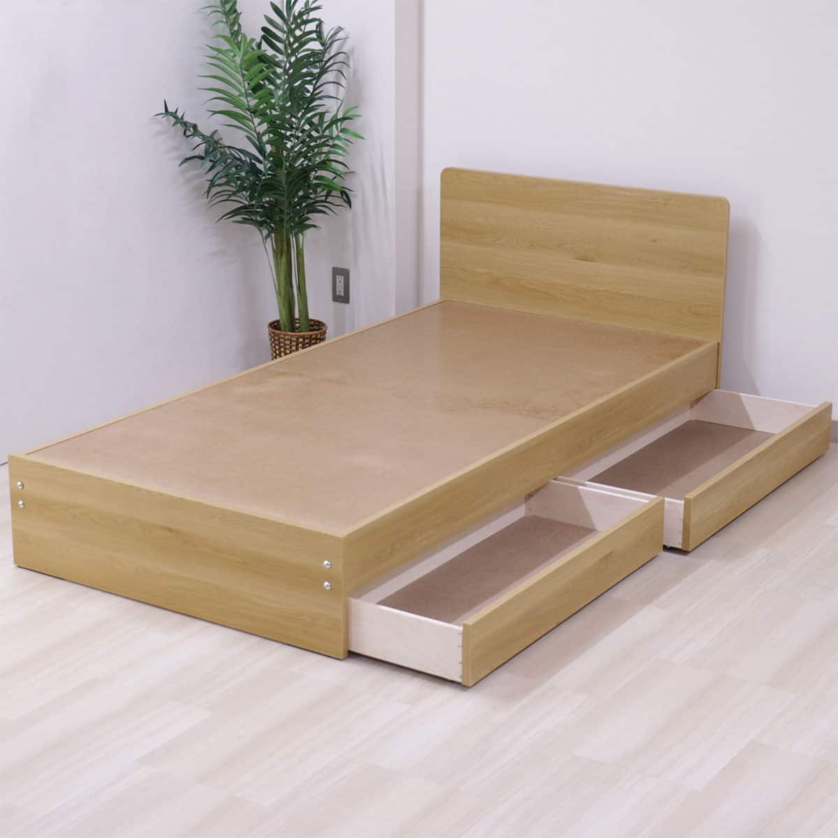 木製シングルベッドフレーム(TM366 引出し付き NA) | ニトリネット