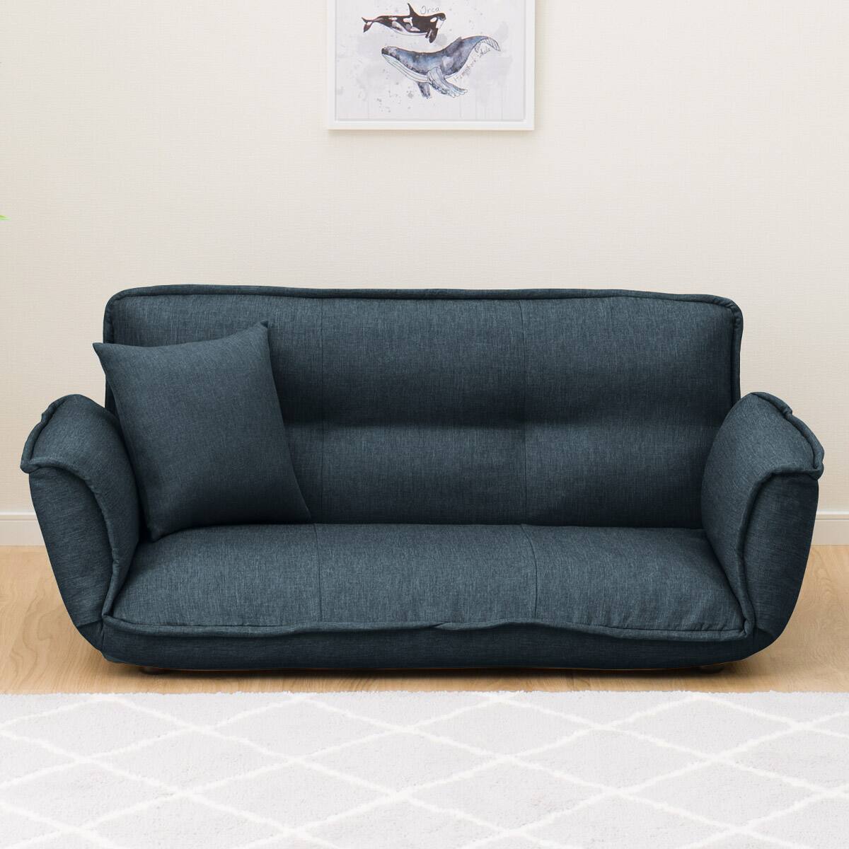 日本製 2人掛けコンパクトカウチソファ 布張りタイプ (NV) | ニトリ
