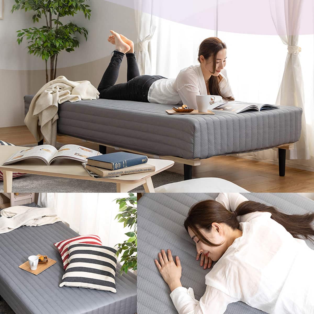 セミダブル 脚付きポケットコイルマットレス(EC WH) | ニトリネット